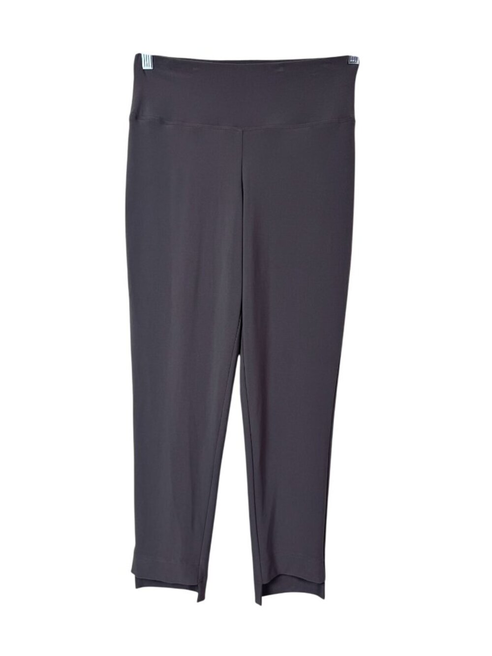 Sympli Womens Gray Mauve Cropped Pants High Waist Size 4 Liquid Knit Stretch 27"